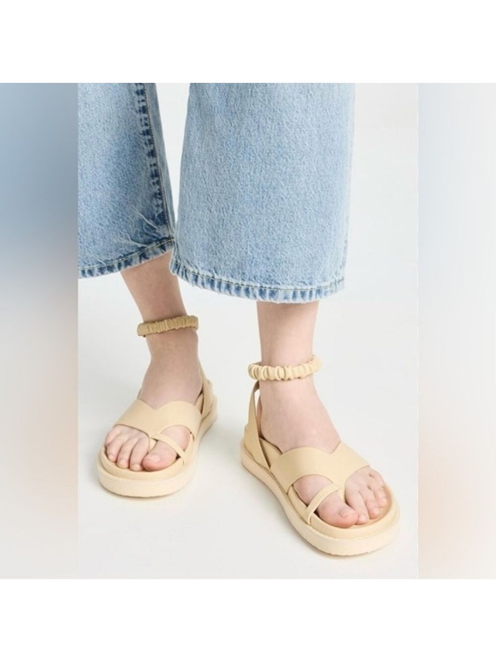 Jonathan Simkhai Talie Leather Platform Thong Sandal  size 40 BNWOB
